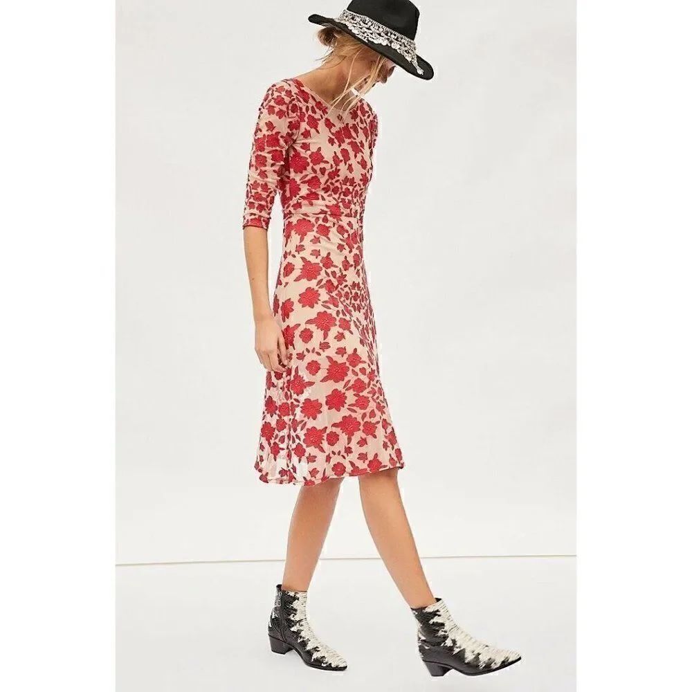 NEW FREE PEOPLE X FOR LOVE & LEMONS Sz S SAN MARCOS MIDI DRESS